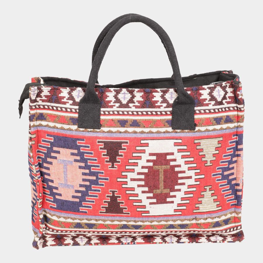 Women's Jaquard Canvas Shopping Bag, Large, , large image number null
