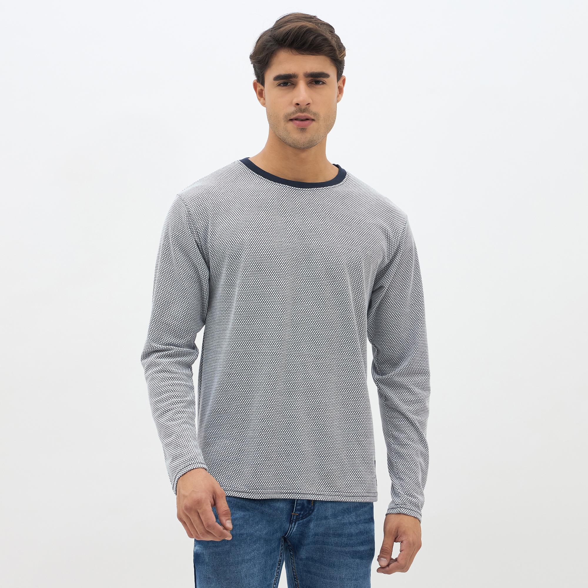 Brink Men's Navy Blue Crew Neck Printed T-Shirt | Vishal