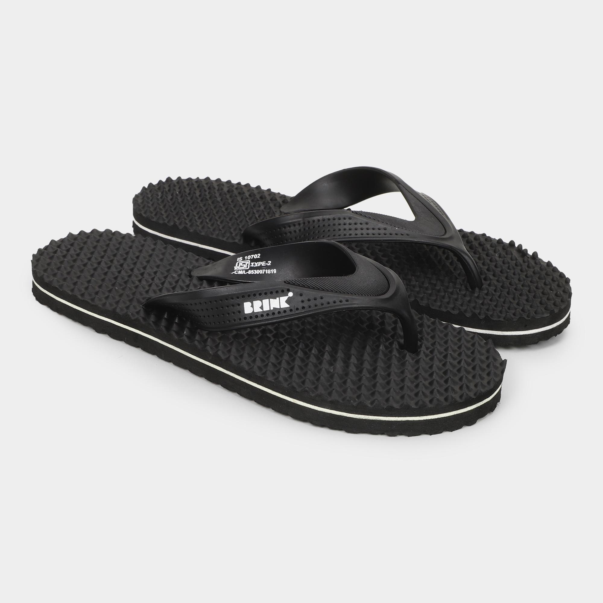 Brink Kids Jet Black Slip-On Floater Slippers | Vishal Mega Mart India