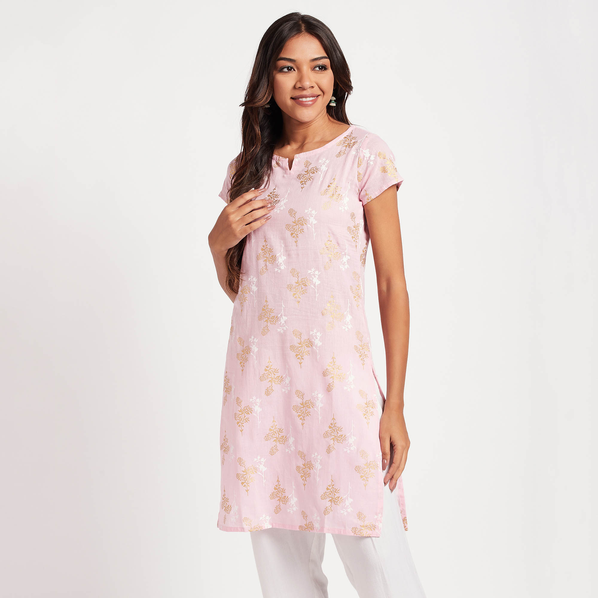 Pink Almirah Cotton Kurta | Vishal Mega Mart India