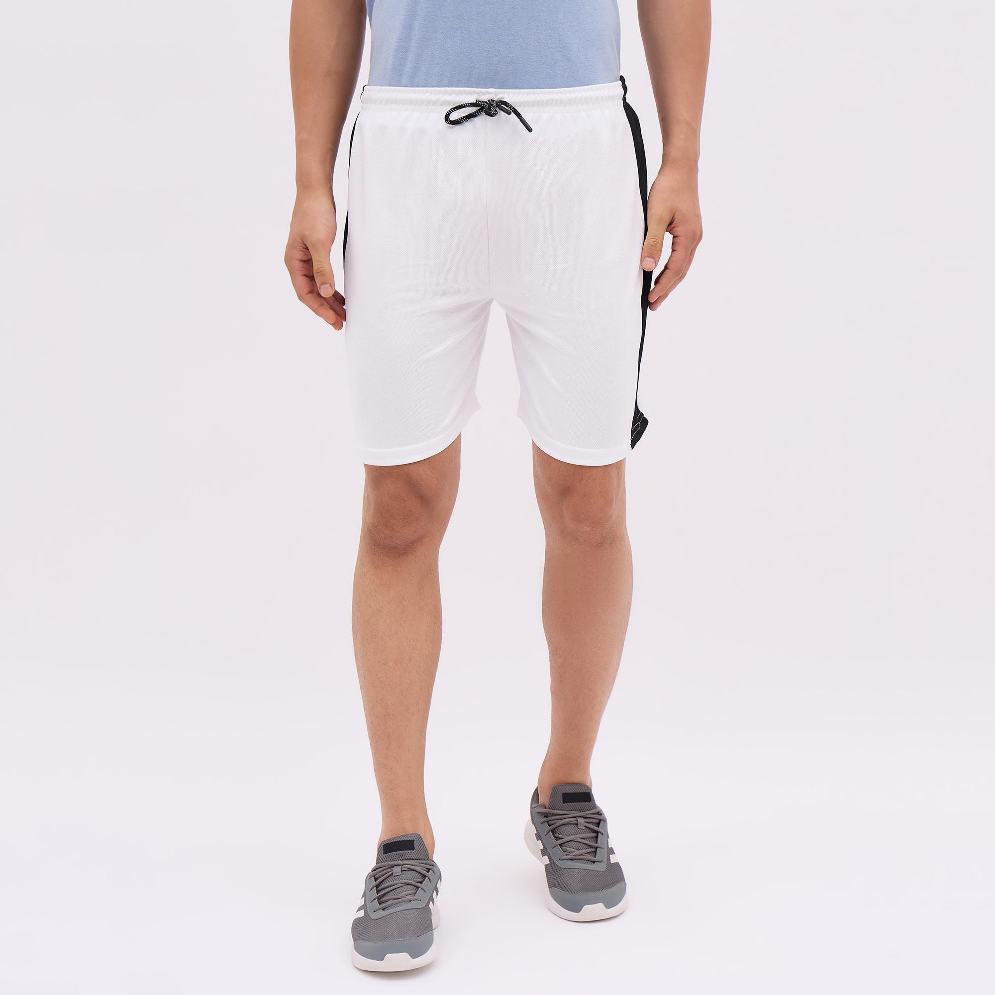 Brink Men's Bright White Regular Fit Active Bermuda Shorts