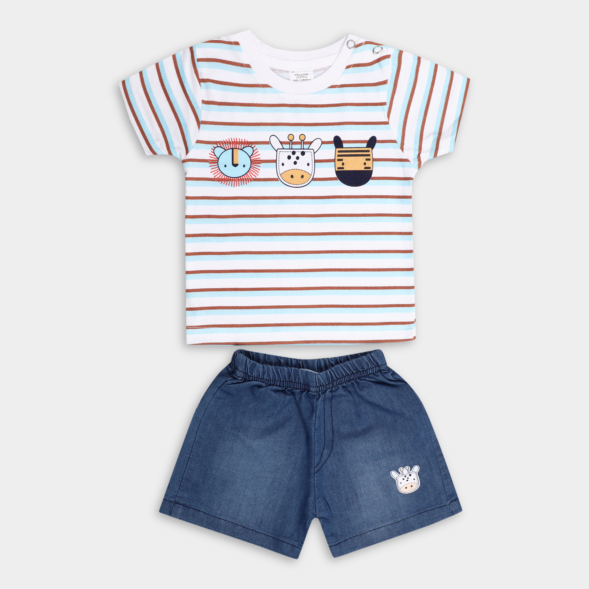 Yellow Hippo Infant Boy's Cotton Baba Suit | Vishal Mega Mart India