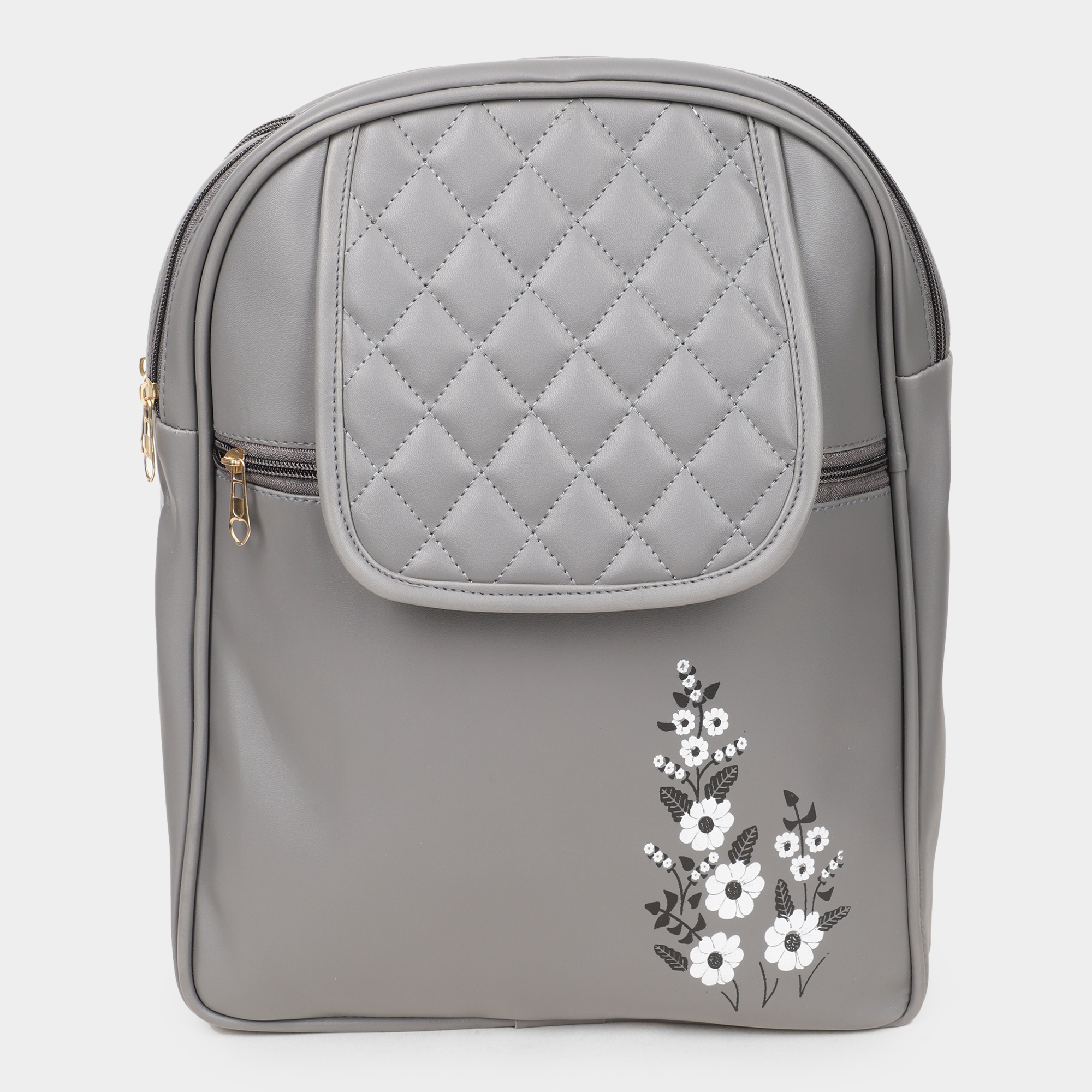 Brink Women's Grey Polyurethane Backpack | Vishal Mega Mart India