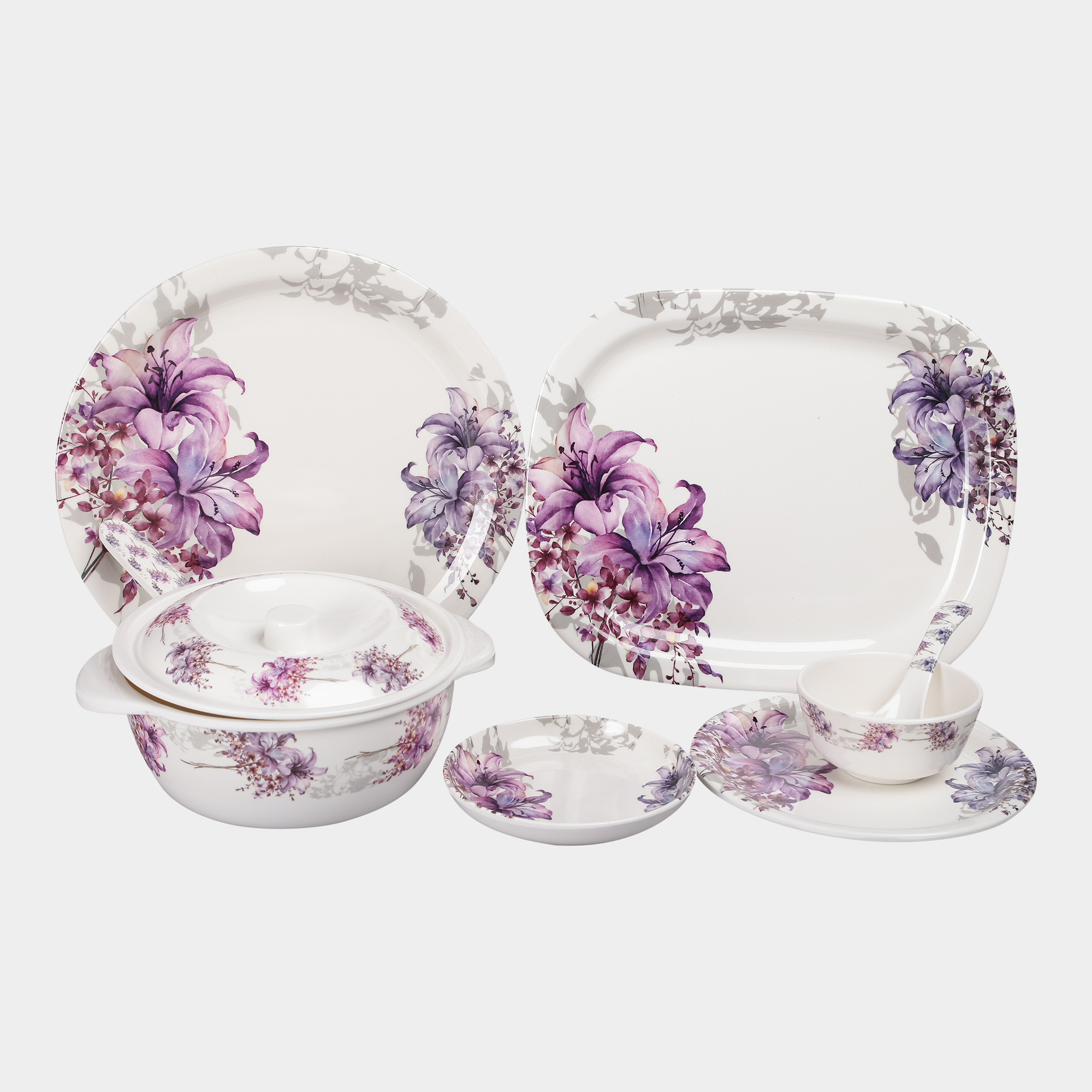 Home Finery 43 Pcs. Melamine Dinner Set Vishal Mega Mart India