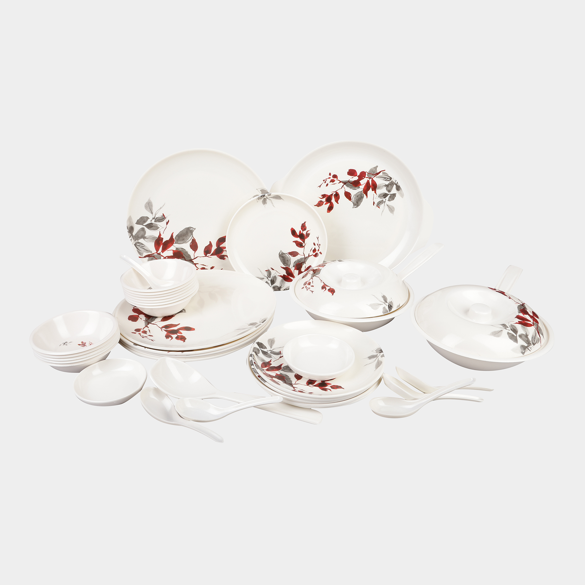 Home Finery 40 Pcs. Melamine Dinner Set Vishal Mega Mart India
