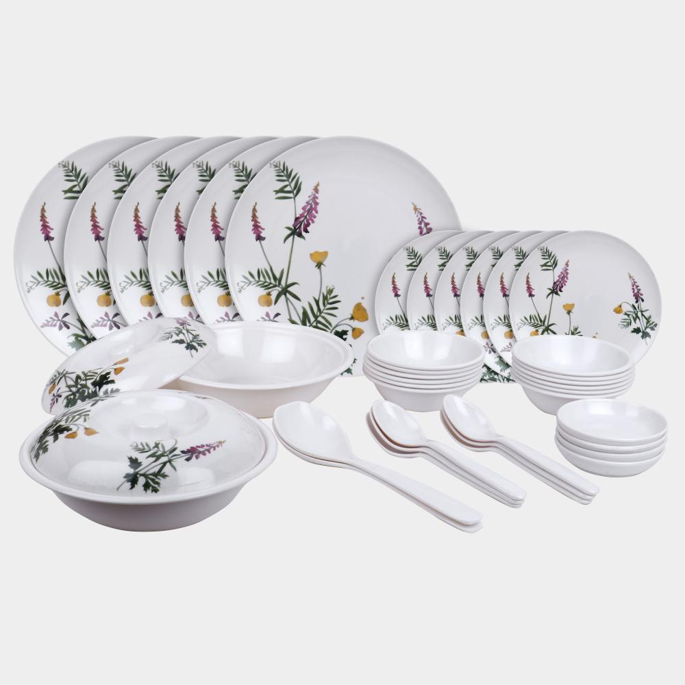 Home Finery 40 Pcs. Melamine Dinner Set Vishal Mega Mart India