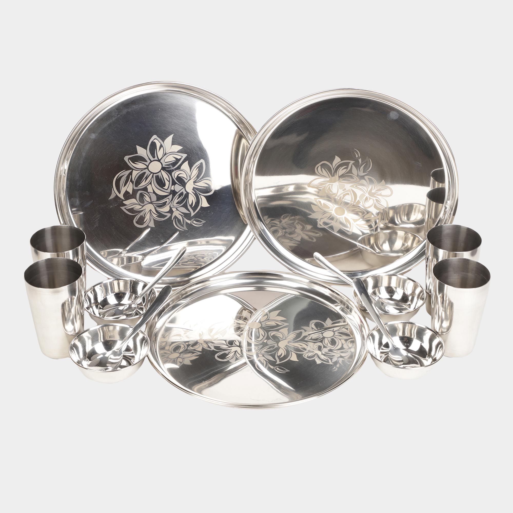 Home Select 16 Pcs. Steel Dinner Set Vishal Mega Mart India