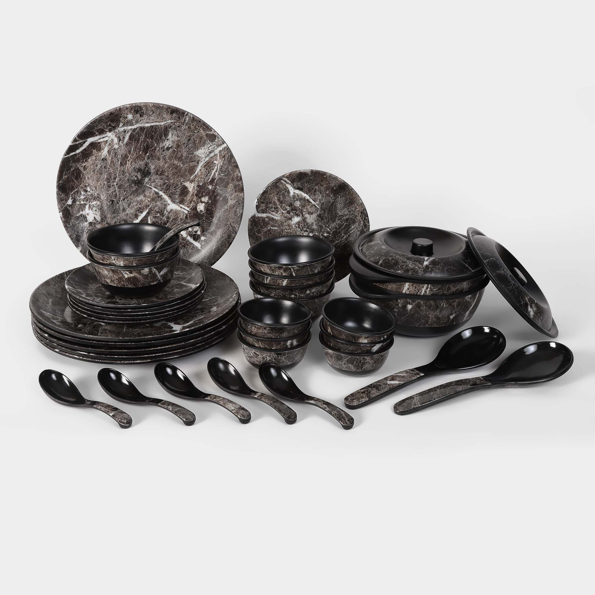 Home Finery 36 Pcs. Melamine Dinner Set Vishal Mega Mart India