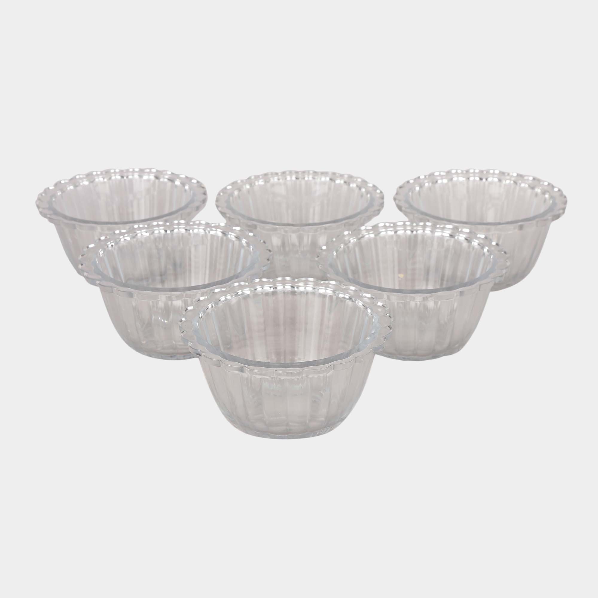 Home Finery 260 ml Glass Bowl, Set of 6 Vishal Mega Mart India