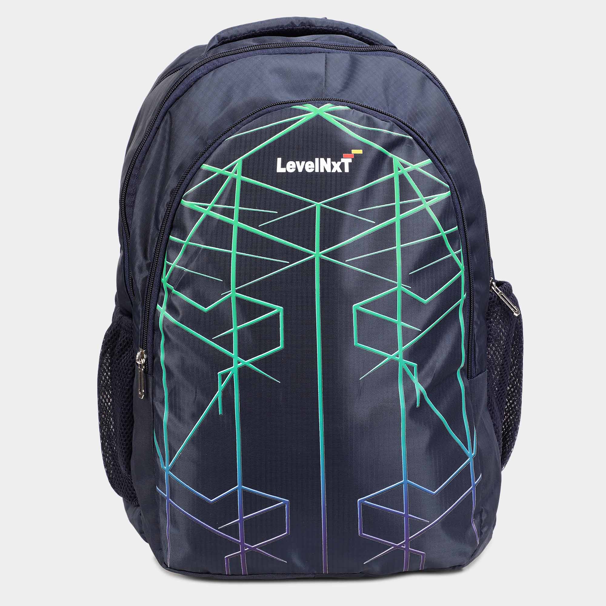 Levelnxt Blue Polyester Backpack, 24L(Approx) | Vishal Mega Mart India